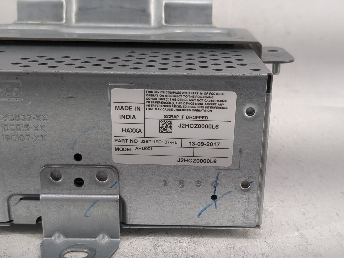 2023 Ford Ecosport Radio AM FM Cd Player Receiver Replacement P/N:J2BT-19C107-HL Fits OEM Used Auto Parts - Oemusedautoparts