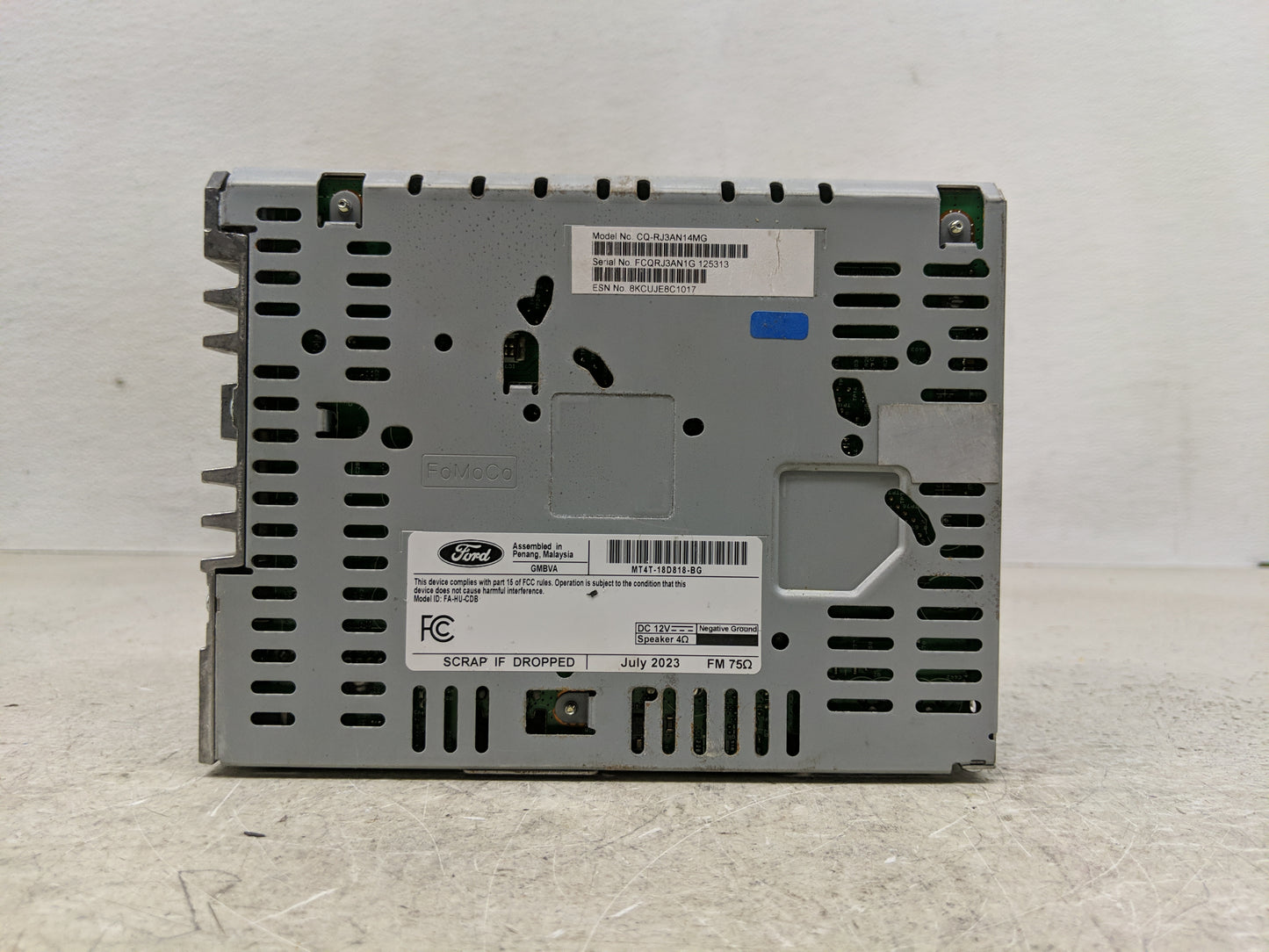 2023 Ford Edge Radio AM FM Cd Player Receiver Replacement P/N:MT4T-18D818-BG Fits OEM Used Auto Parts - Oemusedautoparts1.co