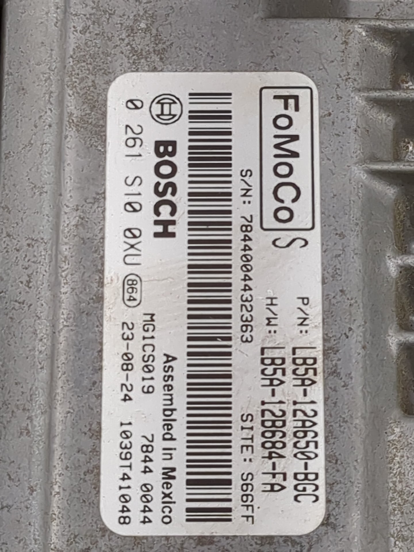 2020-2022 Ford Explorer PCM Engine Control Computer ECU ECM PCU OEM P/N:LB5A-12A650-BGC 0 261 S10 0XU Fits Fits 2020 2021 20