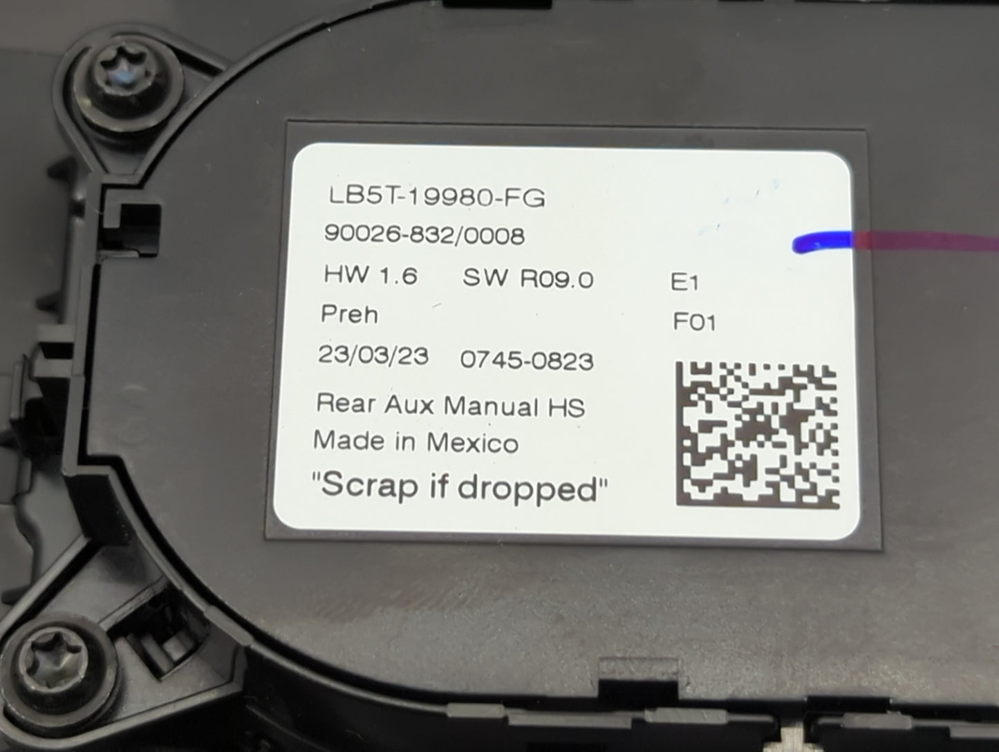 2023 Ford Explorer Climate Control Module Temperature AC/Heater Replacement P/N:LB5T-19980-FG Fits OEM Used Auto Parts - Oem