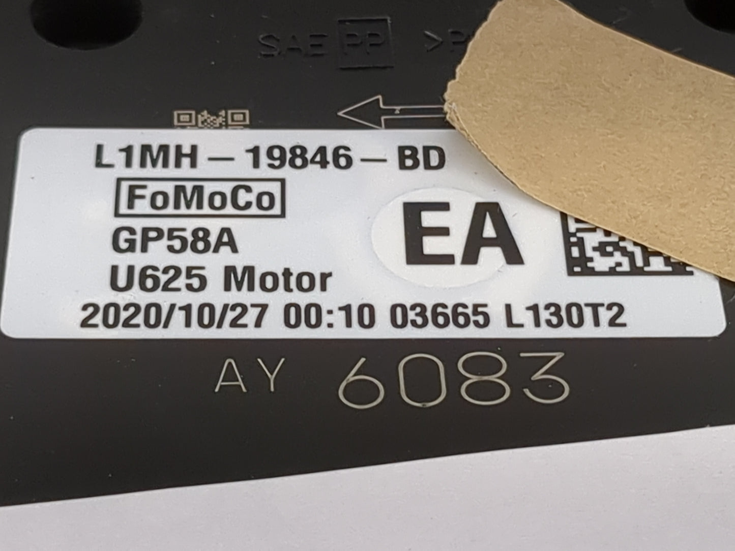 2023 Ford Explorer Heater AC Blower Motor P/N:L1MH-19846-BD GP58A Fits OEM Used Auto Parts - Oemusedautoparts1.com