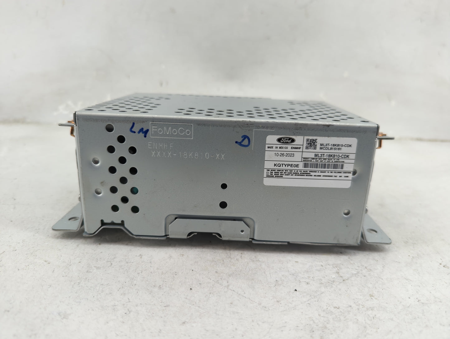 2021-2022 Ford F-150 Radio AM FM Cd Player Receiver Replacement P/N:ML3T-18K810-CDK MCDL815161, KQTYPE0E Fits Fits 2021 2022