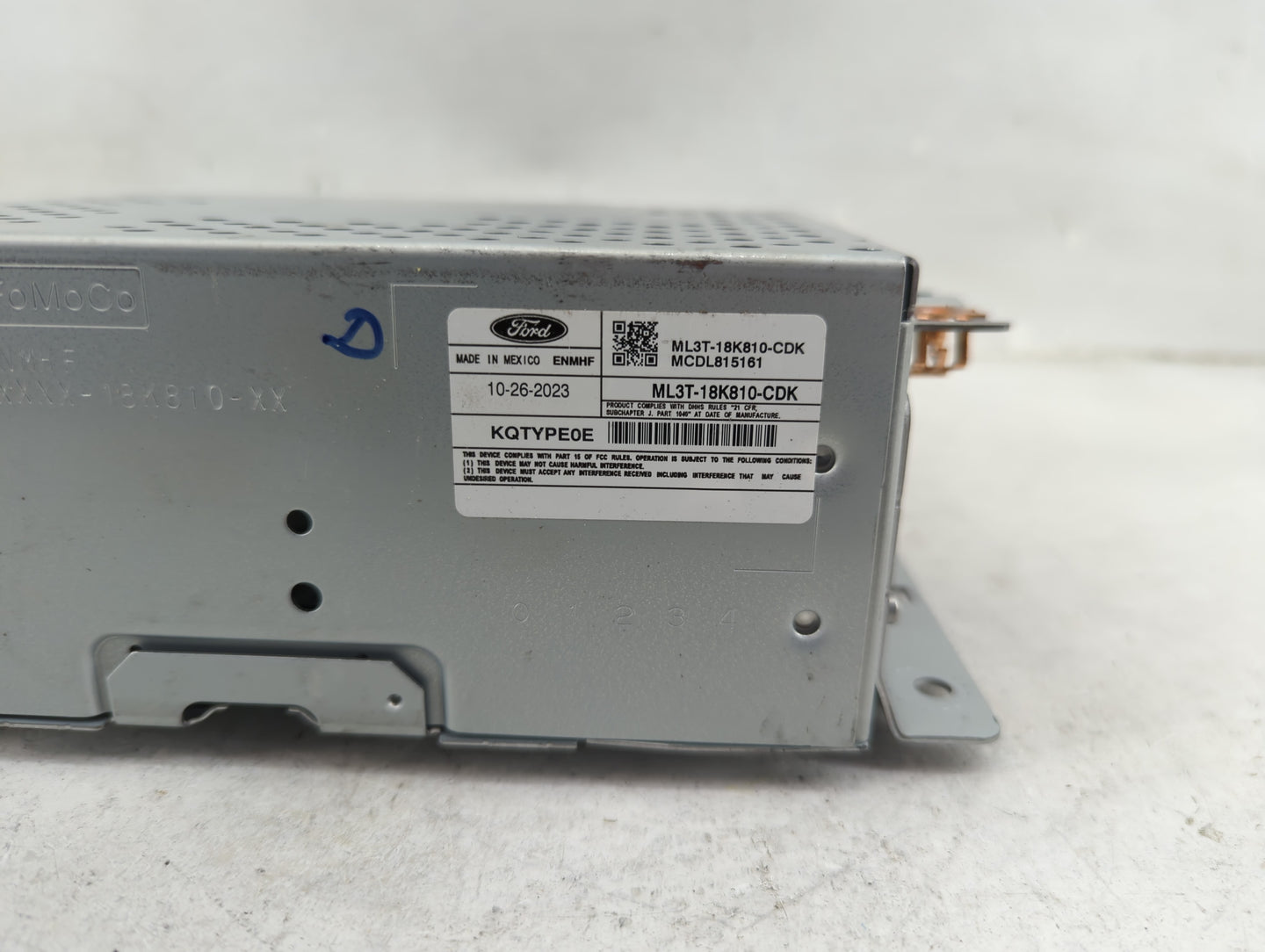 2021-2022 Ford F-150 Radio AM FM Cd Player Receiver Replacement P/N:ML3T-18K810-CDK MCDL815161, KQTYPE0E Fits Fits 2021 2022