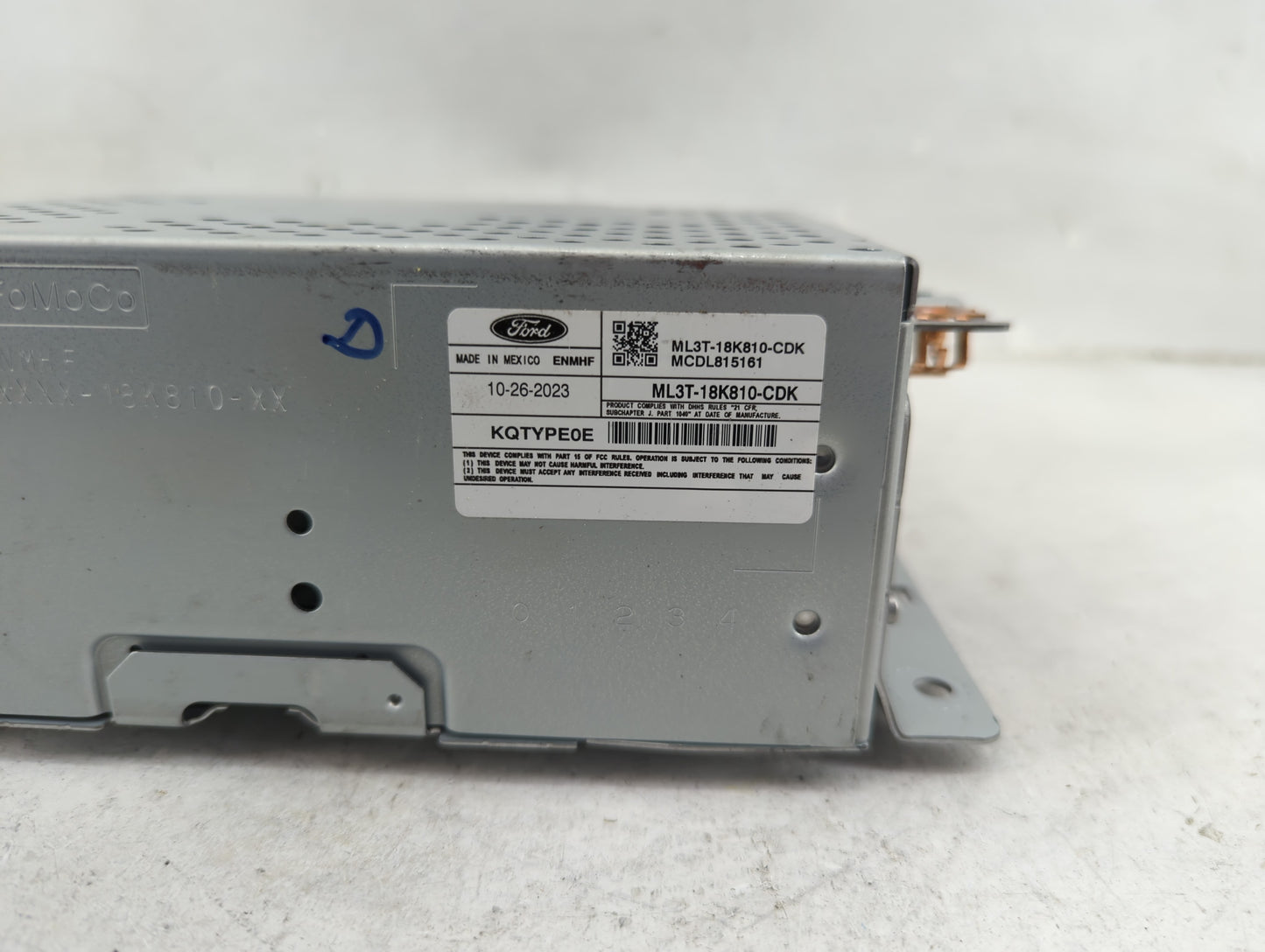 2021-2022 Ford F-150 Radio AM FM Cd Player Receiver Replacement P/N:ML3T-18K810-CDK MCDL815161, KQTYPE0E Fits Fits 2021 2022