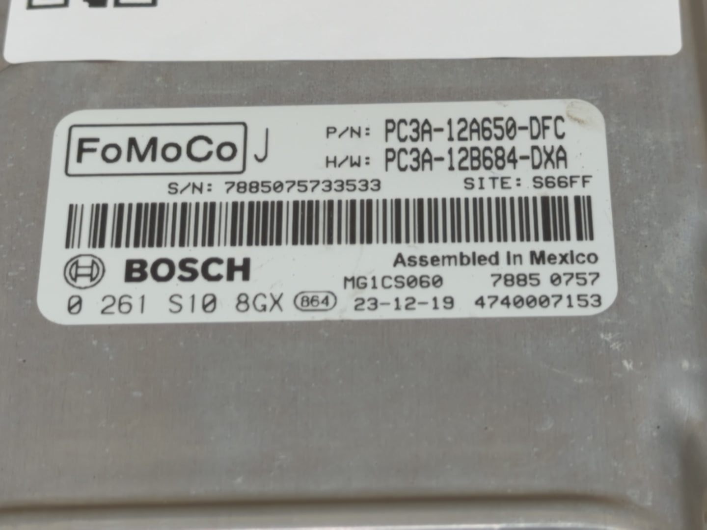 2023 Ford F-250 Super Duty PCM Engine Control Computer ECU ECM PCU OEM P/N:PC3A-12A650-DFC Fits OEM Used Auto Parts - Oemuse