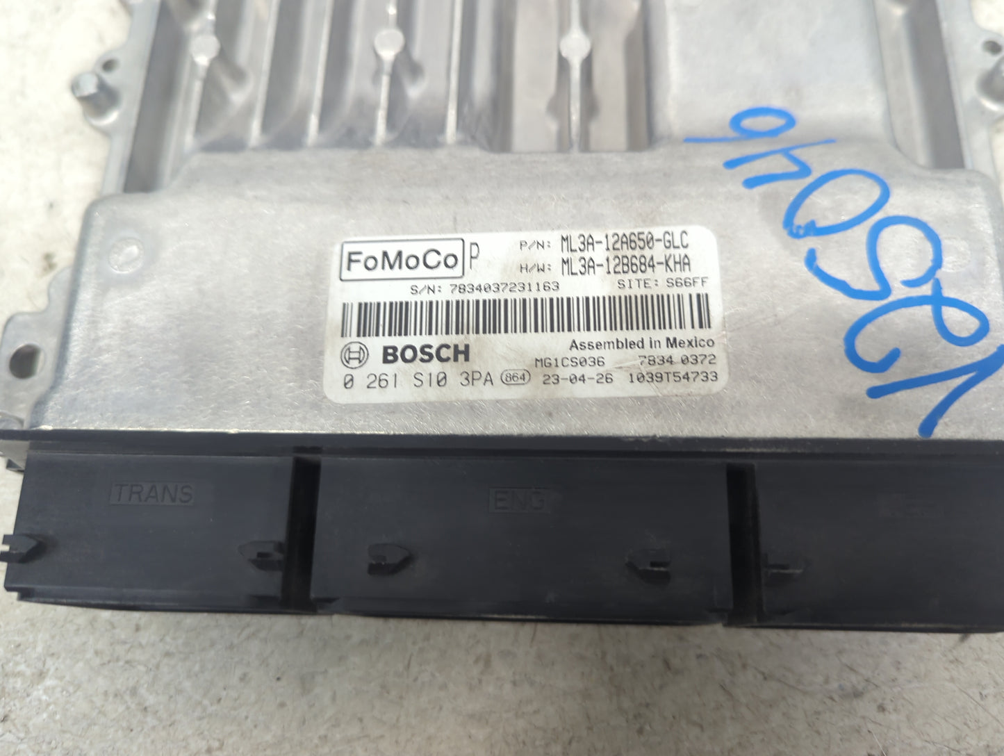 2023 Ford F150 PCM Engine Control Computer ECU ECM PCU OEM P/N:ML3A-12A650-GLC ML3A-12B684-KHA, 0261S103PA Fits Fits 2021 20