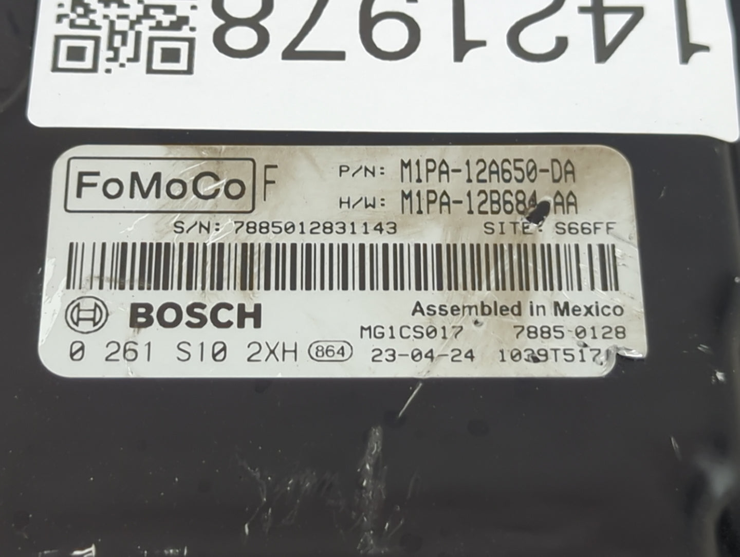 2023 Ford Maverick PCM Engine Control Computer ECU ECM PCU OEM P/N:M1PA-12A650-DA M1PA-12B684-AA, 0261S102XH Fits Fits 2021 