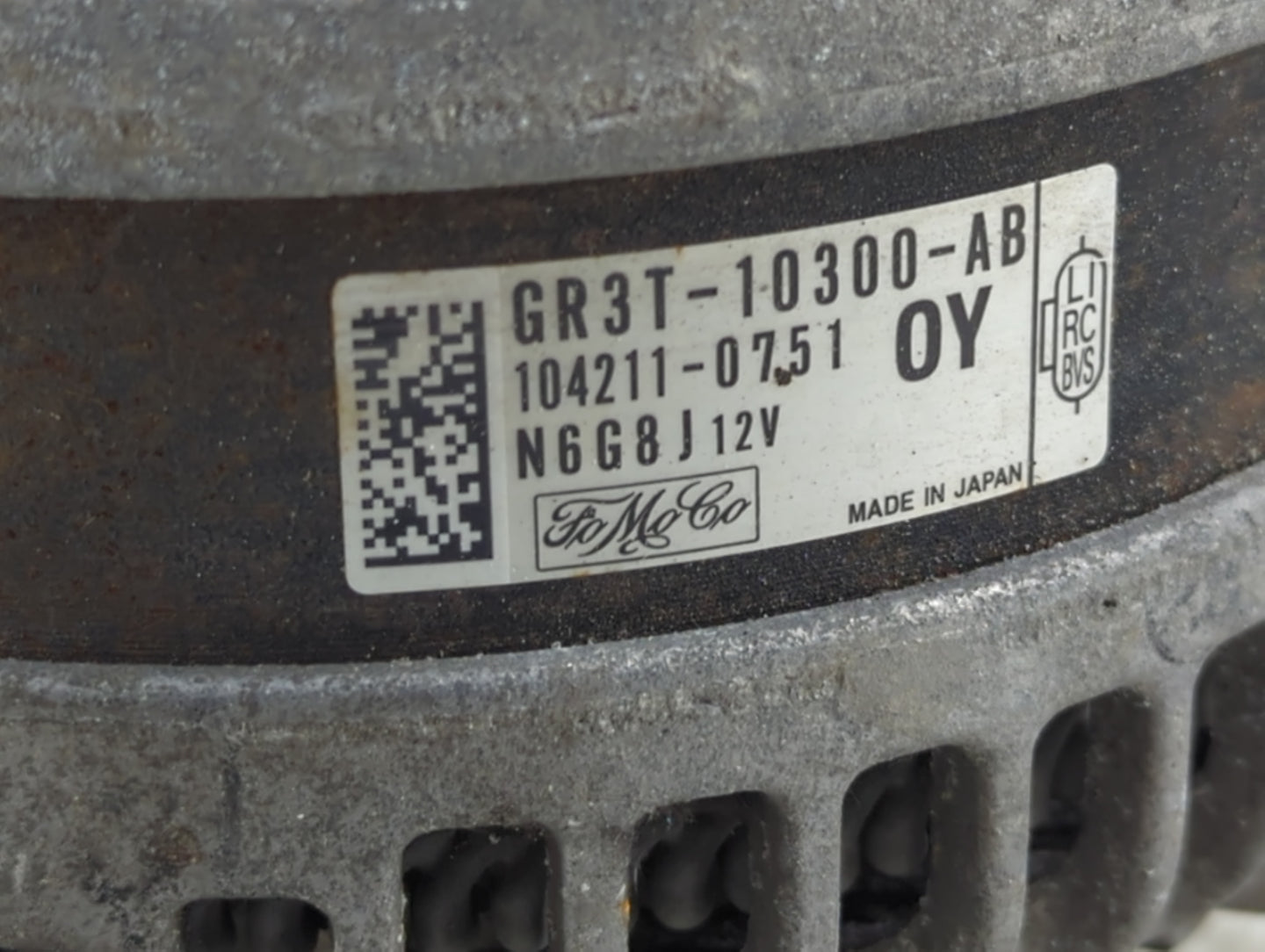 2016-2022 Ford Mustang Alternator Replacement Generator Charging Assembly Engine OEM P/N:GR3T-10300-AB Fits OEM Used Auto Pa