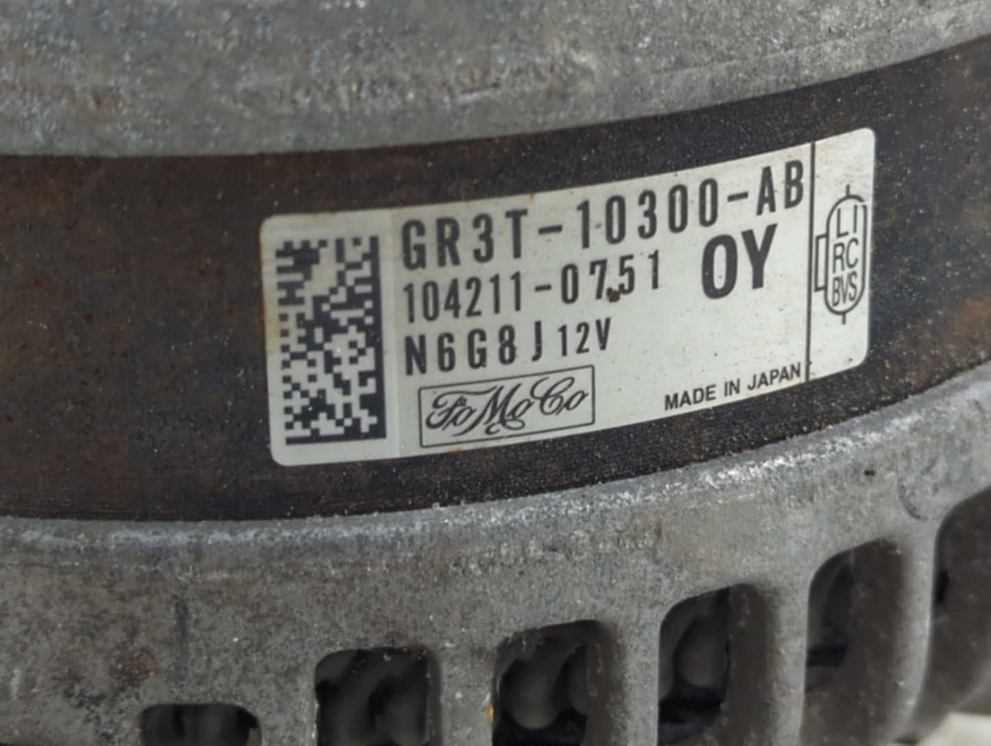 2016-2022 Ford Mustang Alternator Replacement Generator Charging Assembly Engine OEM P/N:GR3T-10300-AB Fits OEM Used Auto Pa