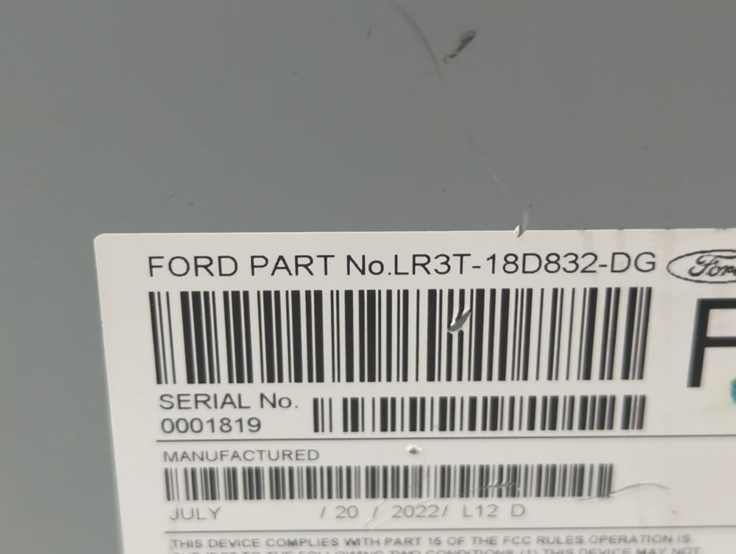 2023 Ford Mustang Radio AM FM Cd Player Receiver Replacement P/N:LR3T-18D832-DG Fits OEM Used Auto Parts - Oemusedautoparts1