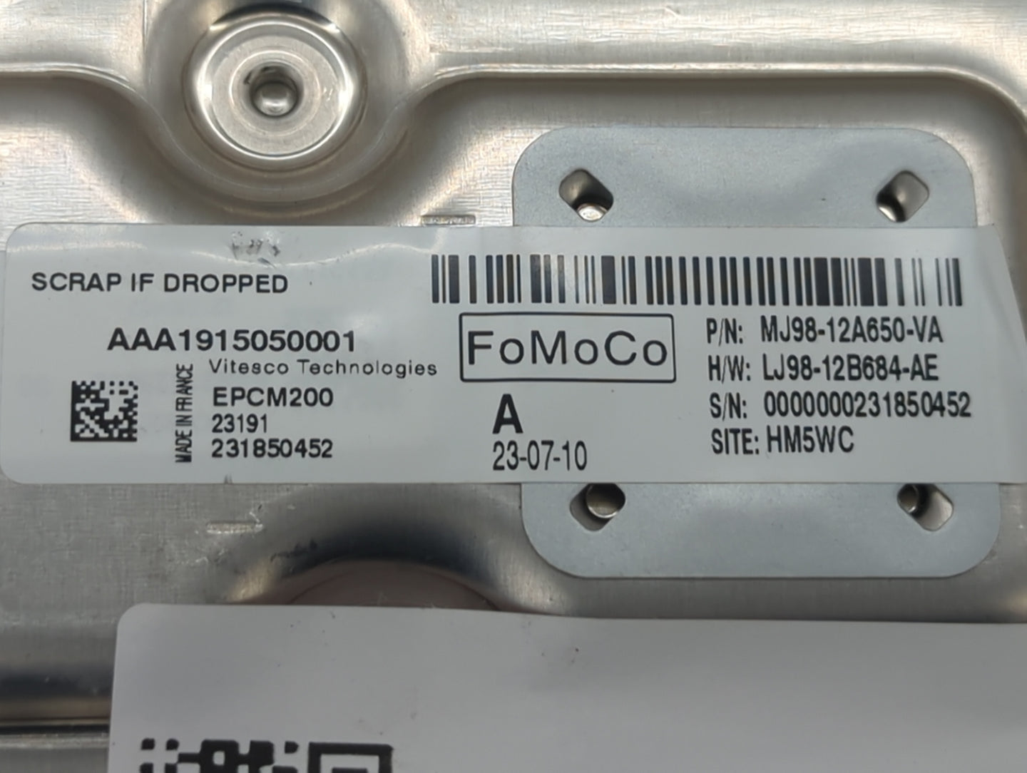 2023 Ford Mustang Mach-E PCM Engine Control Computer ECU ECM PCU OEM P/N:MJ98-12A650-VA LJ98-12B684-AE Fits OEM Used Auto Pa