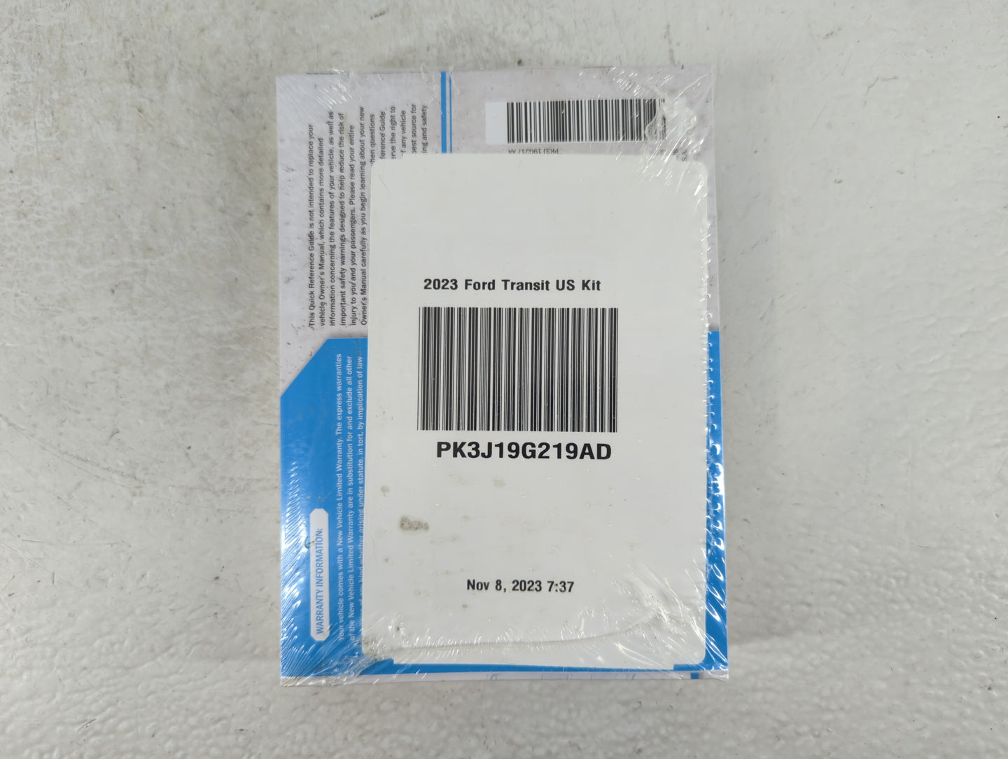 2023 Ford Transit-150 Owners Manual Book Guide P/N:PK3J19G219AD OEM Used Auto Parts - Oemusedautoparts1.com