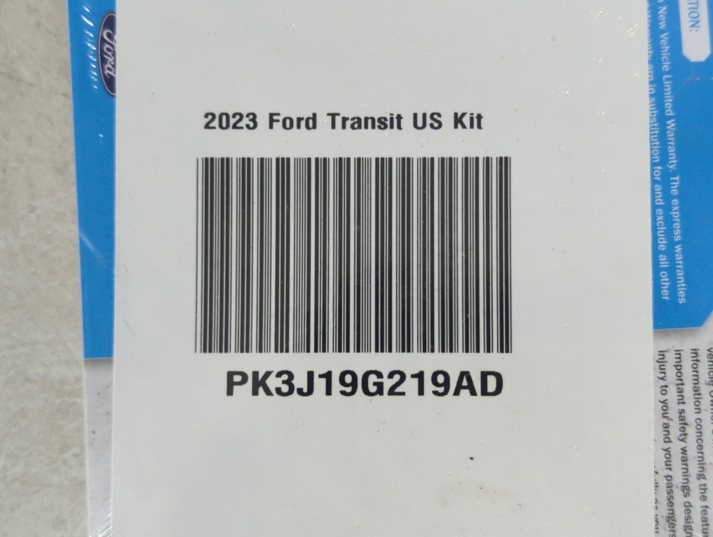 2023 Ford Transit-150 Owners Manual Book Guide P/N:PK3J19G219AD OEM Used Auto Parts - Oemusedautoparts1.com