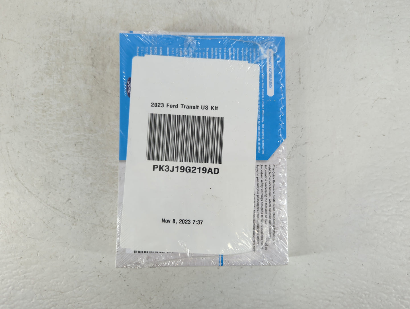 2023 Ford Transit-150 Owners Manual Book Guide P/N:PK3J19G219AD OEM Used Auto Parts - Oemusedautoparts1.com
