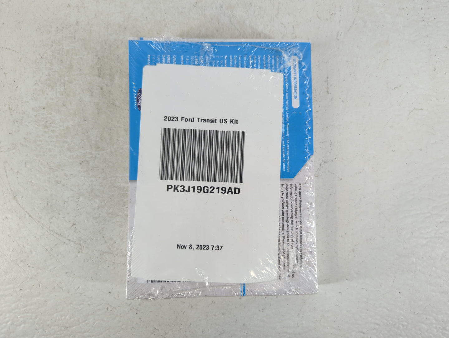 2023 Ford Transit-150 Owners Manual Book Guide P/N:PK3J19G219AD OEM Used Auto Parts - Oemusedautoparts1.com