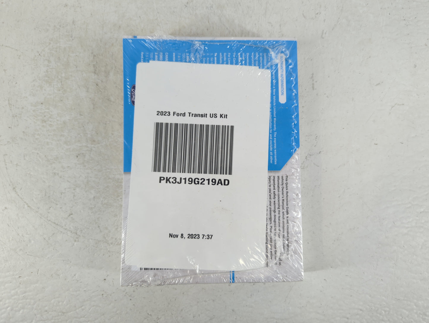 2023 Ford Transit-150 Owners Manual Book Guide P/N:PK3J19G219AD OEM Used Auto Parts - Oemusedautoparts1.com