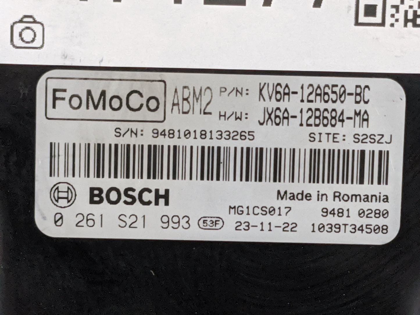 2019-2021 Ford Transit Connect PCM Engine Control Computer ECU ECM PCU OEM P/N:KV6A-12A650-BC JX6A-12B684-MA Fits OEM Used A