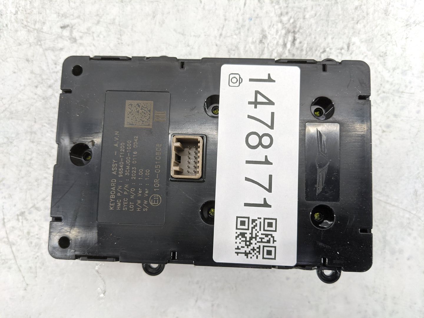 2023 Genesis G80 Radio AM FM Cd Player Receiver Replacement P/N:96540-T1200 3CMJG0-1000, 10R-0510808 Fits OEM Used Auto Part