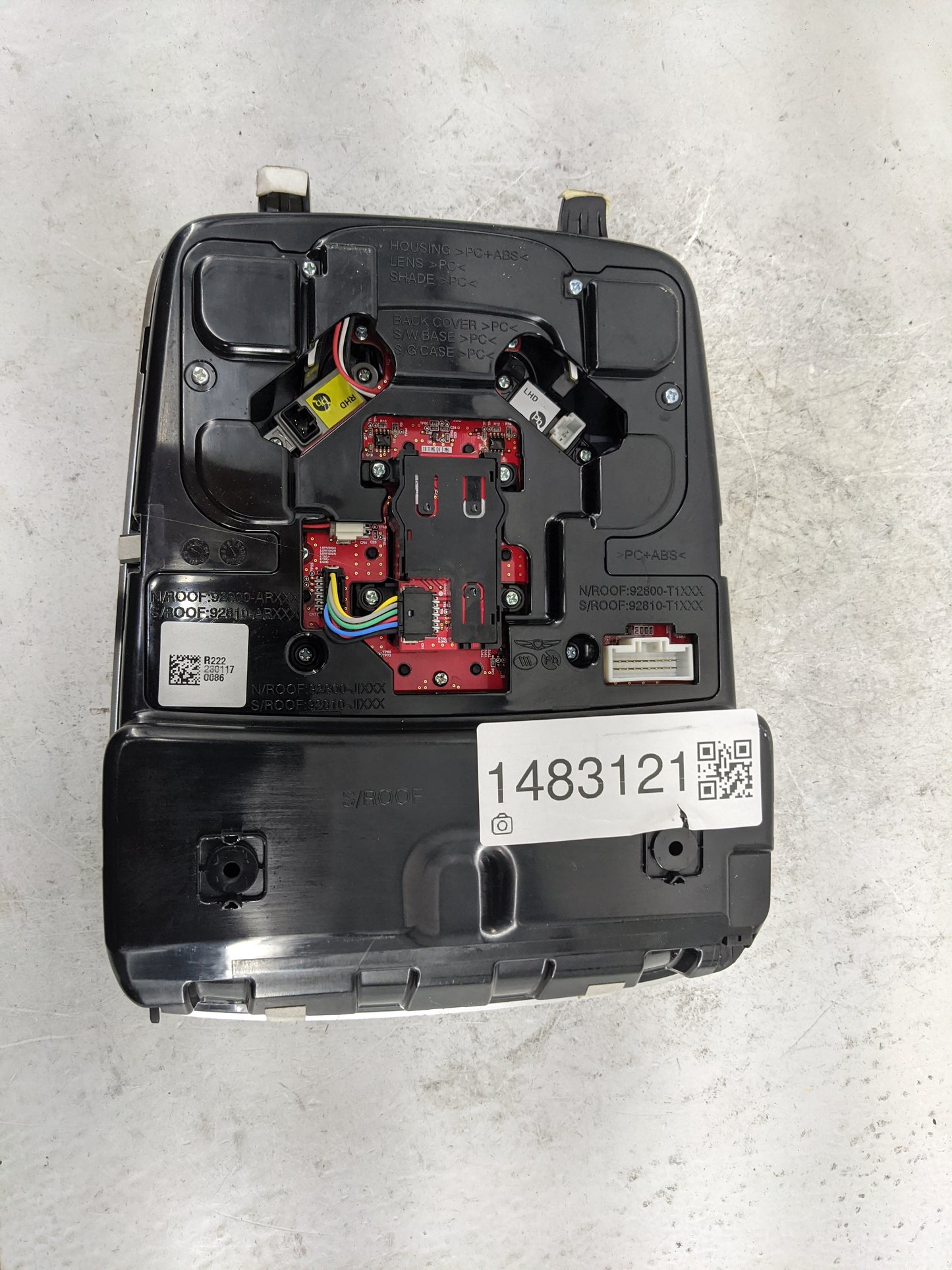 2022-2022 Genesis G80 Overhead Roof Console Gray - Oemusedautoparts1.com