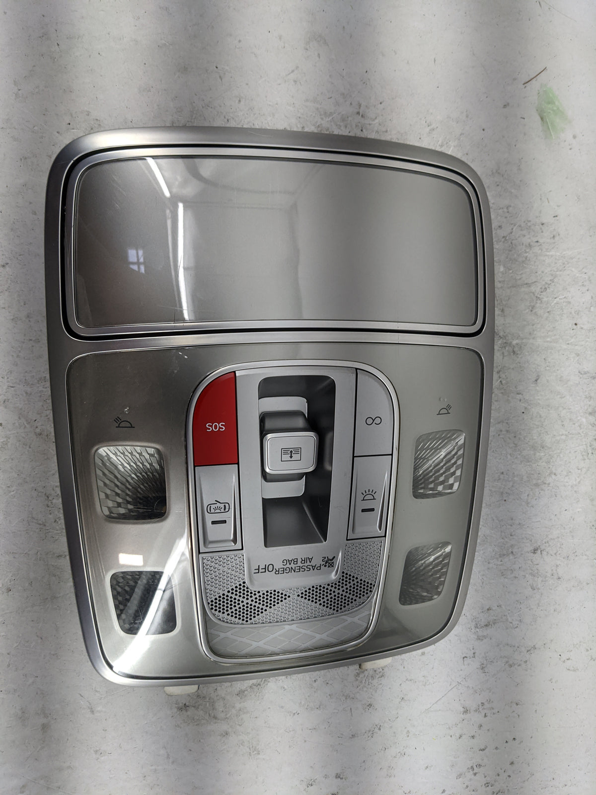 2023 Genesis Gv60 Overhead Console W/rear Climate Control Gray - Oemusedautoparts1.com