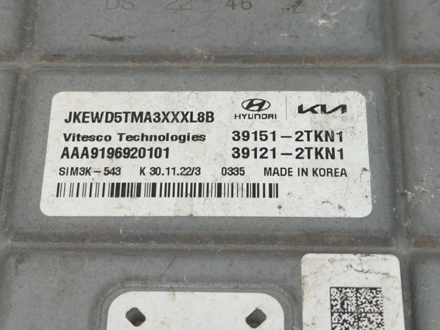 2023 Genesis Gv70 PCM Engine Control Computer ECU ECM PCU OEM P/N:39121-2TKN1 39151-2TKN1 Fits OEM Used Auto Parts - Oemused