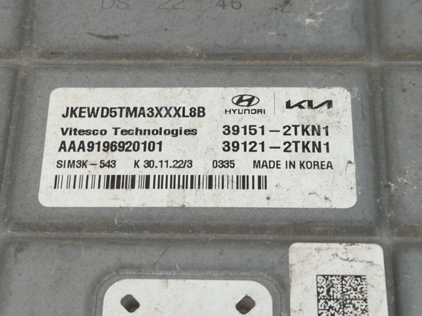 2023 Genesis Gv70 PCM Engine Control Computer ECU ECM PCU OEM P/N:39121-2TKN1 39151-2TKN1 Fits OEM Used Auto Parts - Oemused