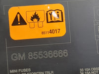 2023 Gmc Savana 2500 Fusebox Fuse Box Panel Relay Module P/N:85536666 85114017, 13500114 Fits OEM Used Auto Parts - Oemuseda