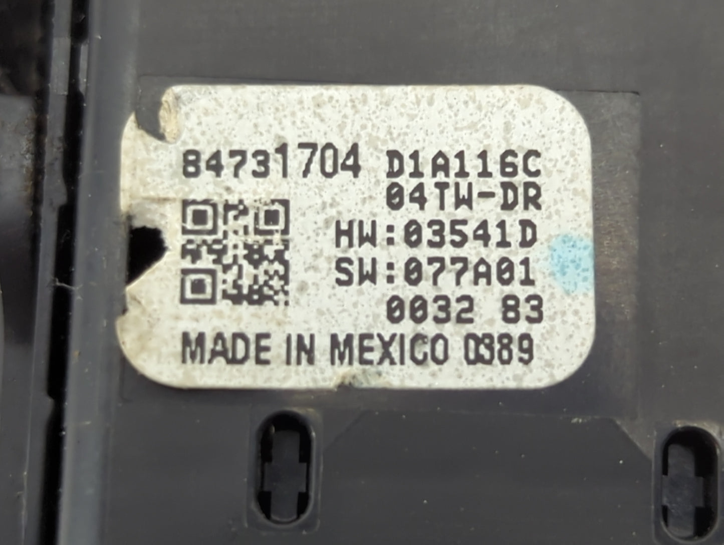 2020-2022 Gmc Sierra 2500 Master Power Window Switch Replacement Driver Side Left P/N:84731704 Fits OEM Used Auto Parts - Oe