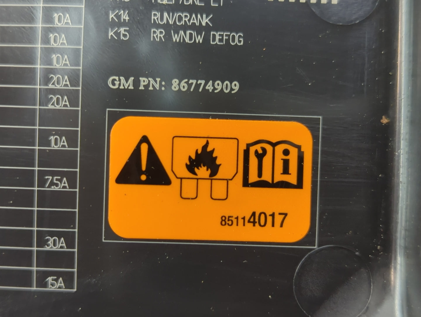 2023 Gmc Terrain Fusebox Fuse Box Panel Relay Module P/N:15514069 Fits OEM Used Auto Parts - Oemusedautoparts1.com