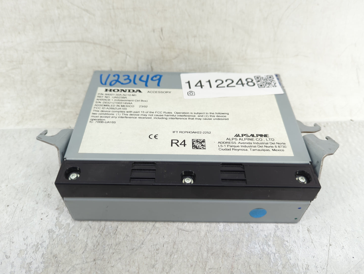 2023 Honda Accord Radio AM FM Cd Player Receiver Replacement P/N:8A501-30A-AC10-M1 Fits OEM Used Auto Parts - Oemusedautopar