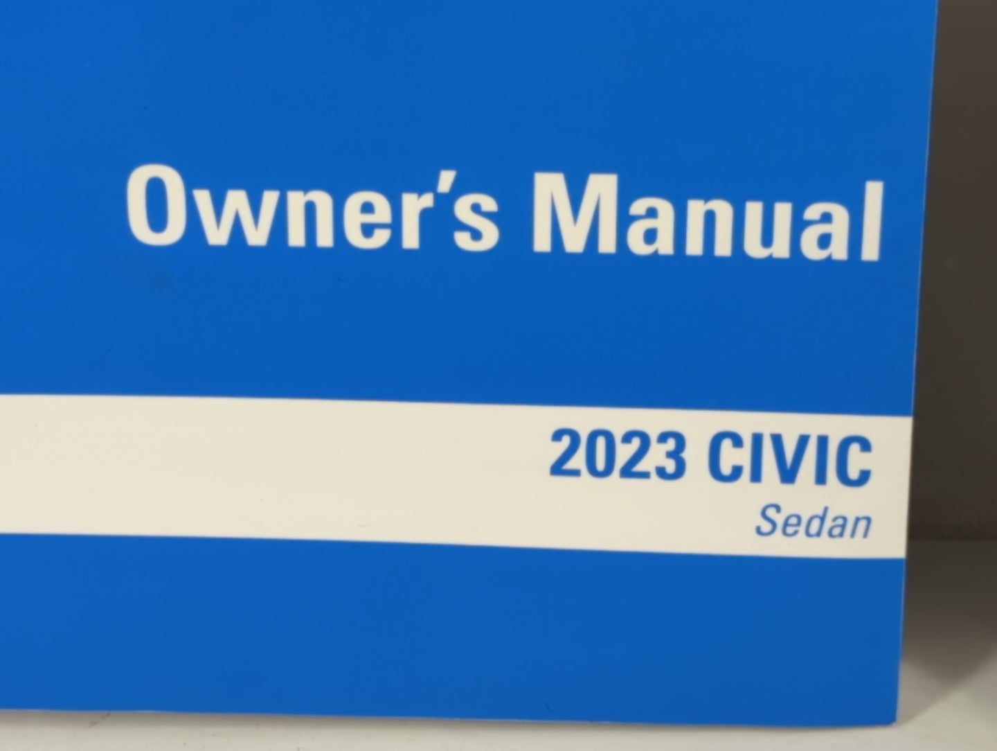 2023 Honda Civic Owners Manual Book Guide P/N:00X31-T20-6100 OEM Used Auto Parts - Oemusedautoparts1.com