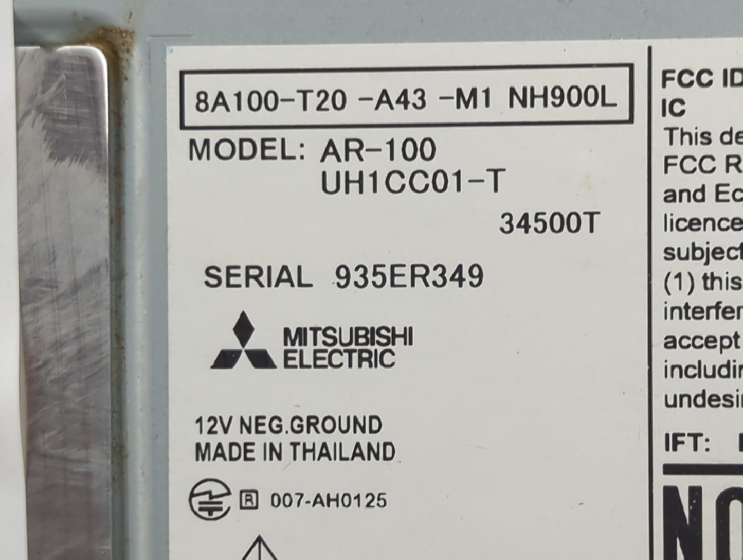 2023 Honda Civic Radio AM FM Cd Player Receiver Replacement P/N:8A100-T20-A43-M1 AR-100, UH1CC01-T, UJHAR100, 662K-AR100 Fit