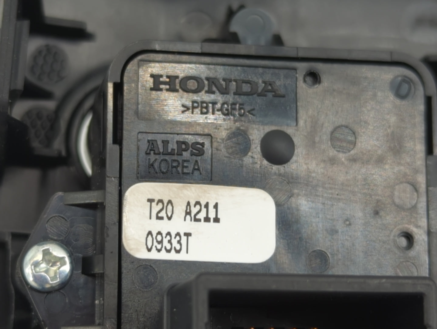 2022 Honda Civic Master Power Window Switch Replacement Driver Side Left P/N:PBT-GF5 0933T, T20 A211 Fits OEM Used Auto Part