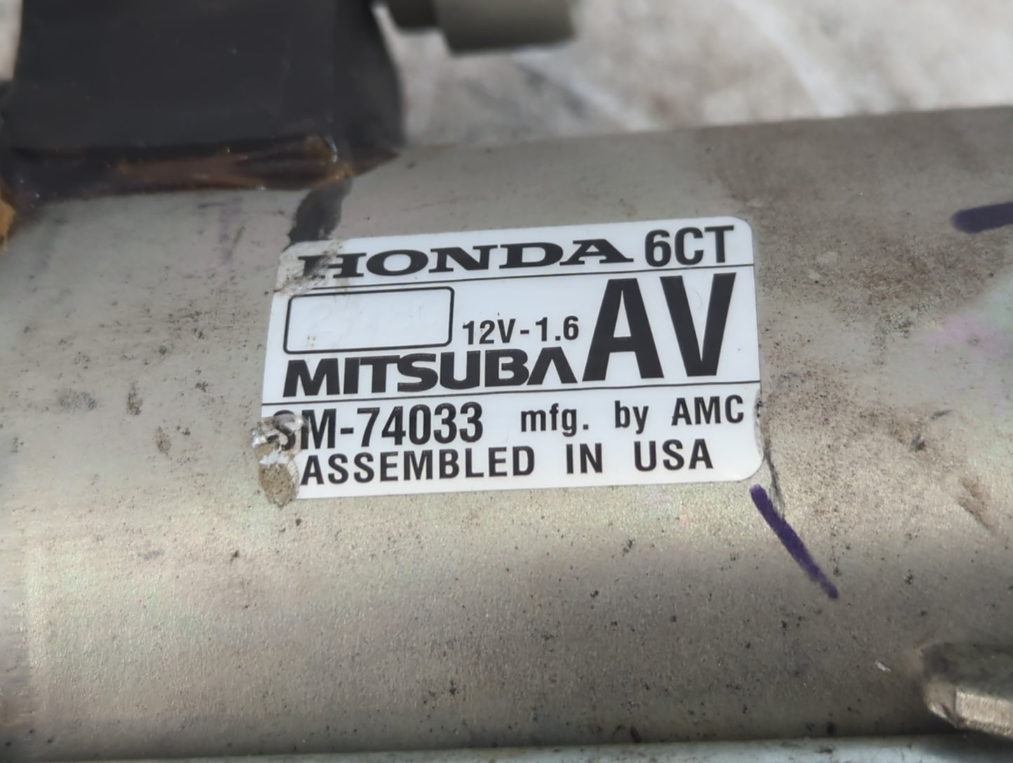 2023 Honda Hr-V Car Starter Motor Solenoid OEM P/N:SM-74033 Fits OEM Used Auto Parts - Oemusedautoparts1.com