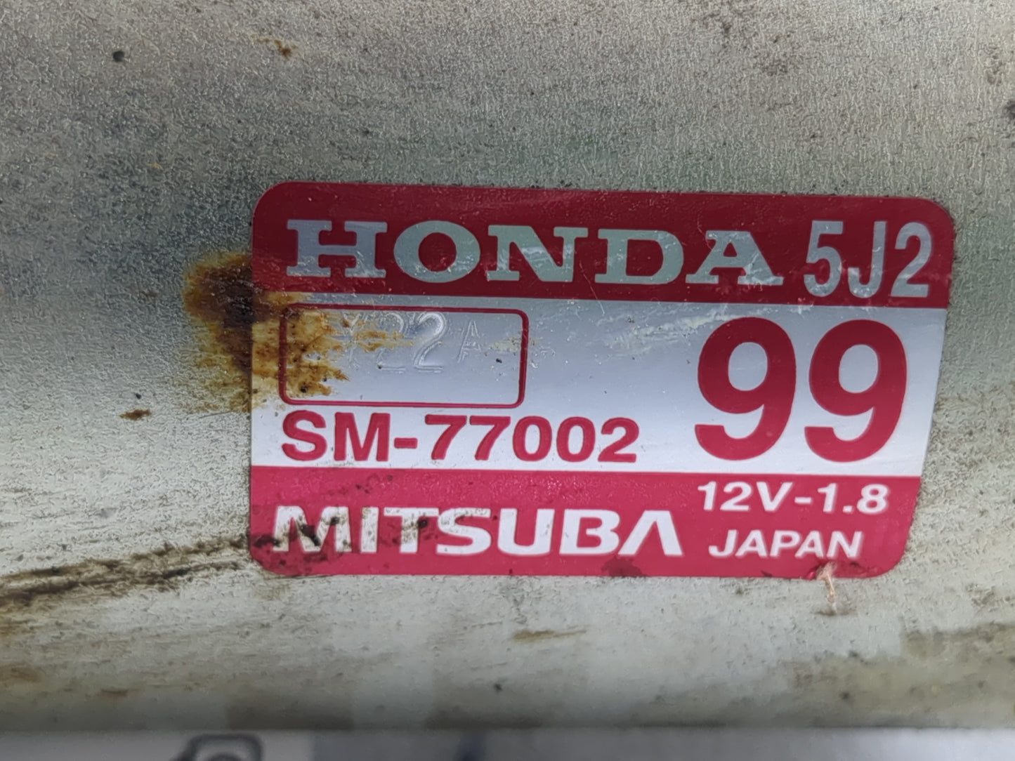 2019-2022 Honda Passport Car Starter Motor Solenoid OEM P/N:12V-1.8 SM-77002 Fits Fits 2015 2016 2017 2018 2019 2020 2021 20
