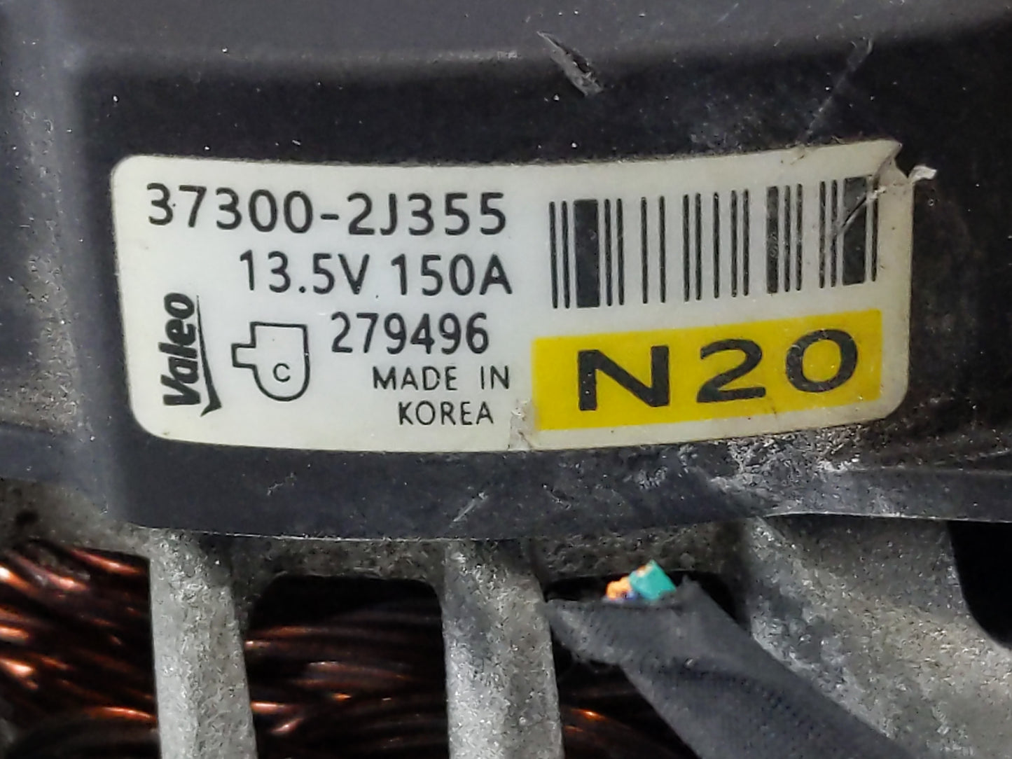 2021-2022 Hyundai Elantra Alternator Replacement Generator Charging Assembly Engine OEM P/N:37300-2J355 Fits Fits 2021 2022 