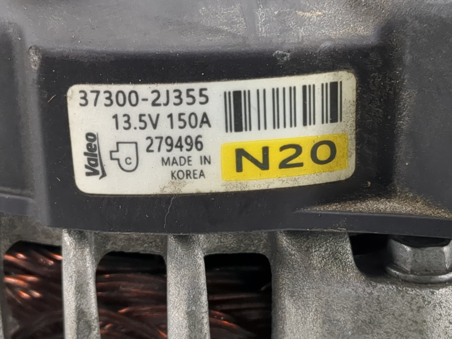 2021-2022 Hyundai Elantra Alternator Replacement Generator Charging Assembly Engine OEM P/N:279496 37300-2J355 Fits Fits 202