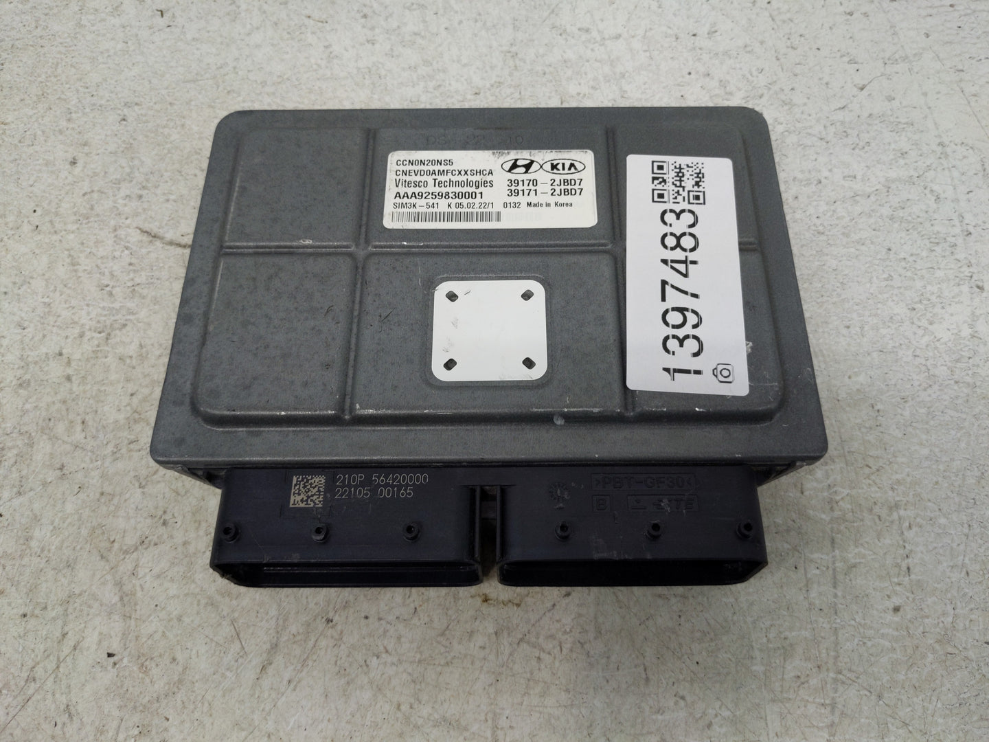 2023 Hyundai Elantra PCM Engine Control Computer ECU ECM PCU OEM P/N:39170-2JBD7 39171-2JBD7 Fits OEM Used Auto Parts - Oemu