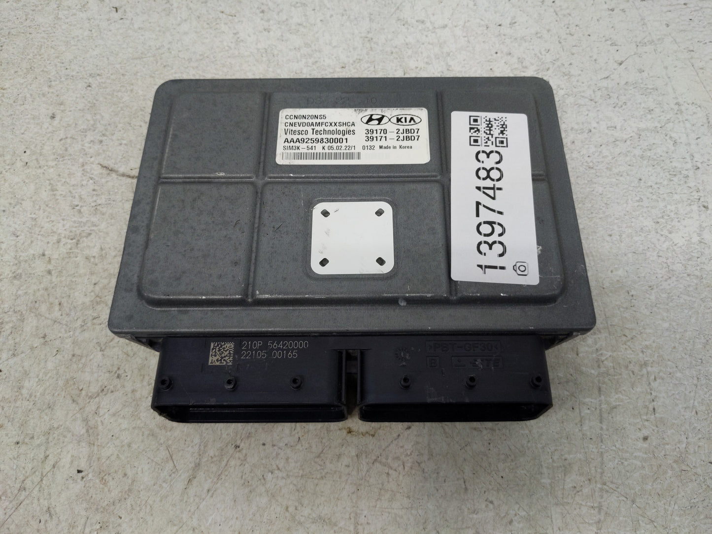 2023 Hyundai Elantra PCM Engine Control Computer ECU ECM PCU OEM P/N:39170-2JBD7 39171-2JBD7 Fits OEM Used Auto Parts - Oemu