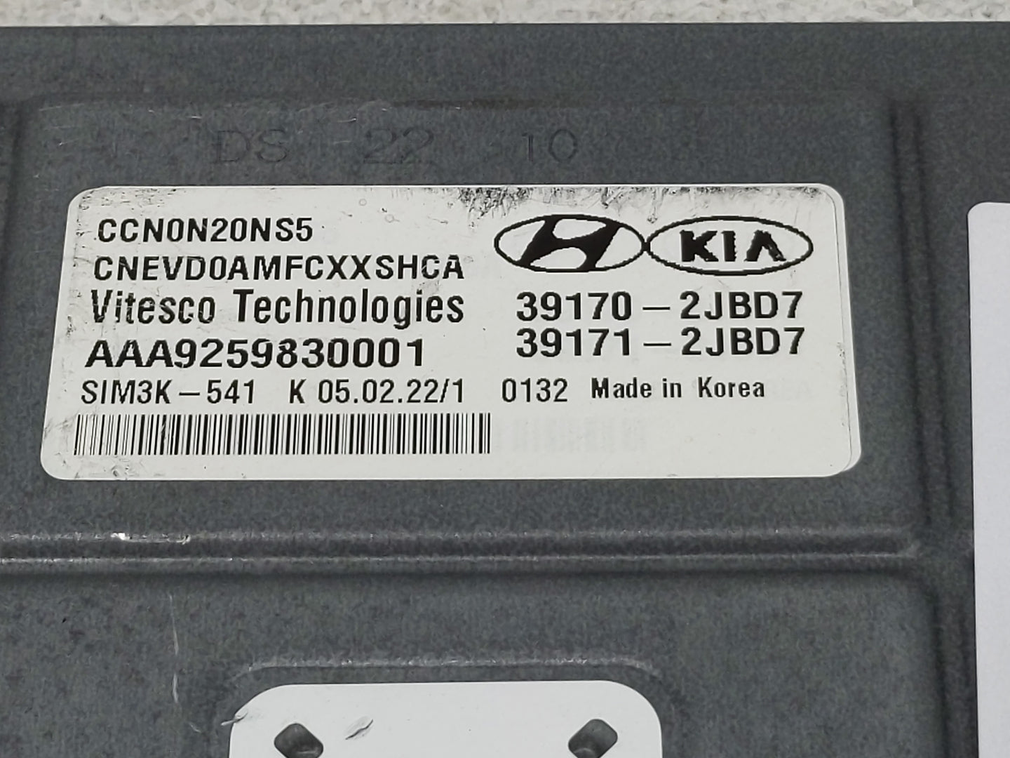 2023 Hyundai Elantra PCM Engine Control Computer ECU ECM PCU OEM P/N:39170-2JBD7 39171-2JBD7 Fits OEM Used Auto Parts - Oemu
