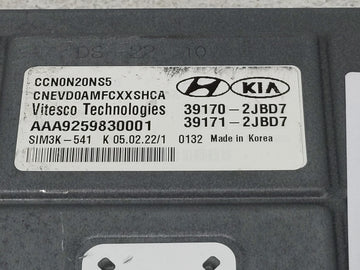 2023 Hyundai Elantra PCM Engine Control Computer ECU ECM PCU OEM P/N:39170-2JBD7 39171-2JBD7 Fits OEM Used Auto Parts