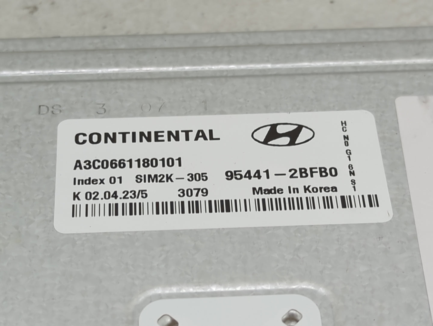 2023 Hyundai Elantra PCM Engine Control Computer ECU ECM PCU OEM P/N:95441-2BFB0 A3C0661180101, SIM2K-305, HCN0G16NS1 Fits O
