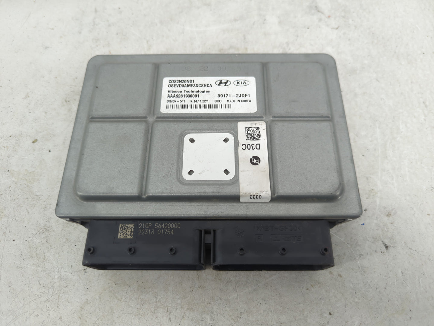 2023 Hyundai Kona PCM Engine Control Computer ECU ECM PCU OEM P/N:39171-2JDF1 Fits OEM Used Auto Parts - Oemusedautoparts1.c