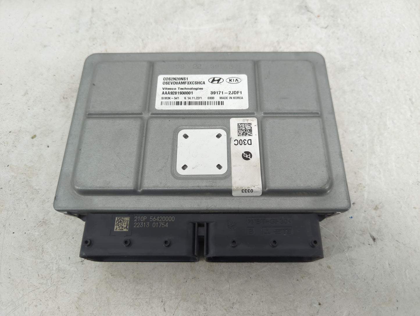 2023 Hyundai Kona PCM Engine Control Computer ECU ECM PCU OEM P/N:39171-2JDF1 Fits OEM Used Auto Parts - Oemusedautoparts1.c