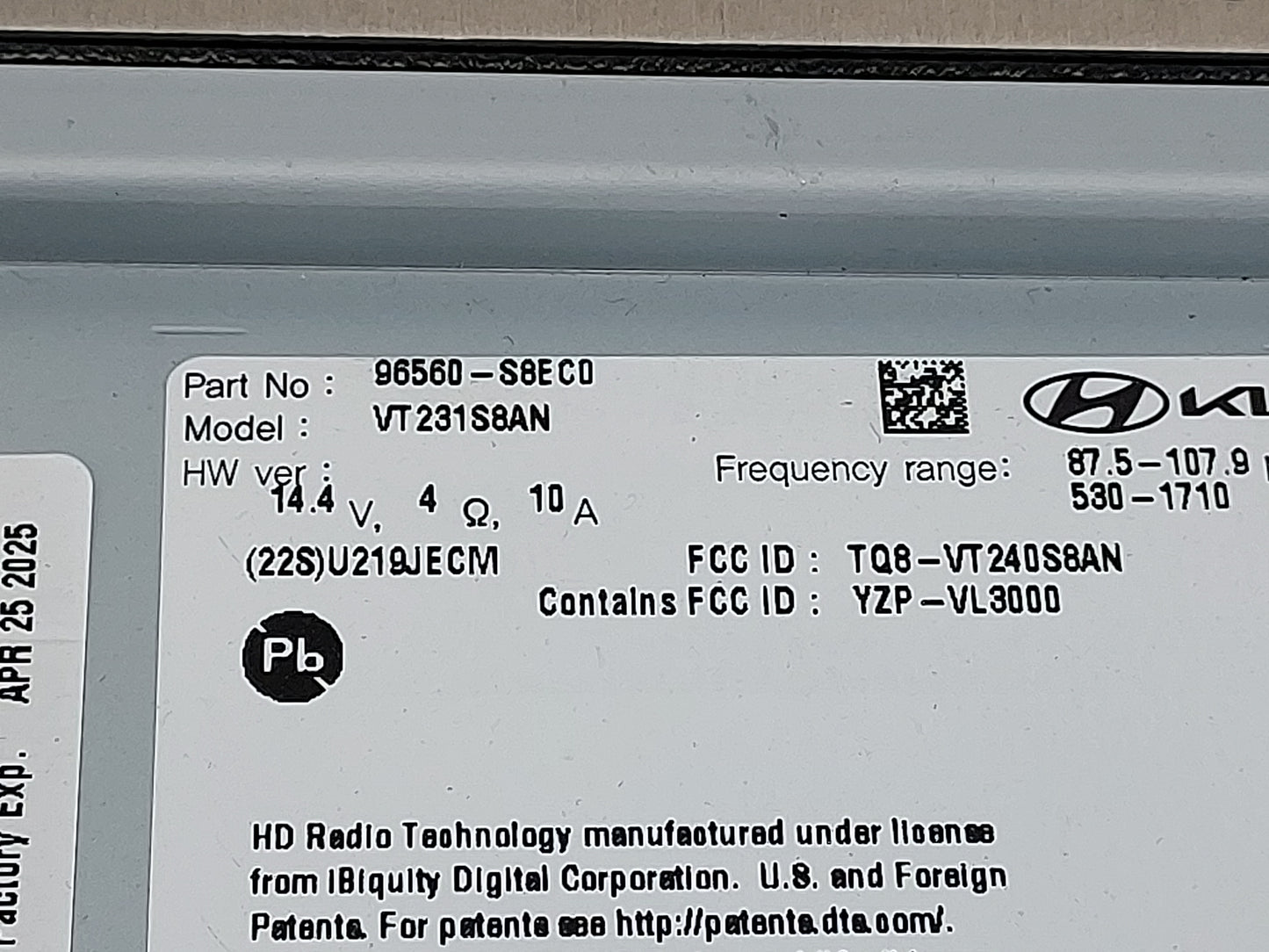 2023 Hyundai Palisade Information Display Screen - Oemusedautoparts1.com