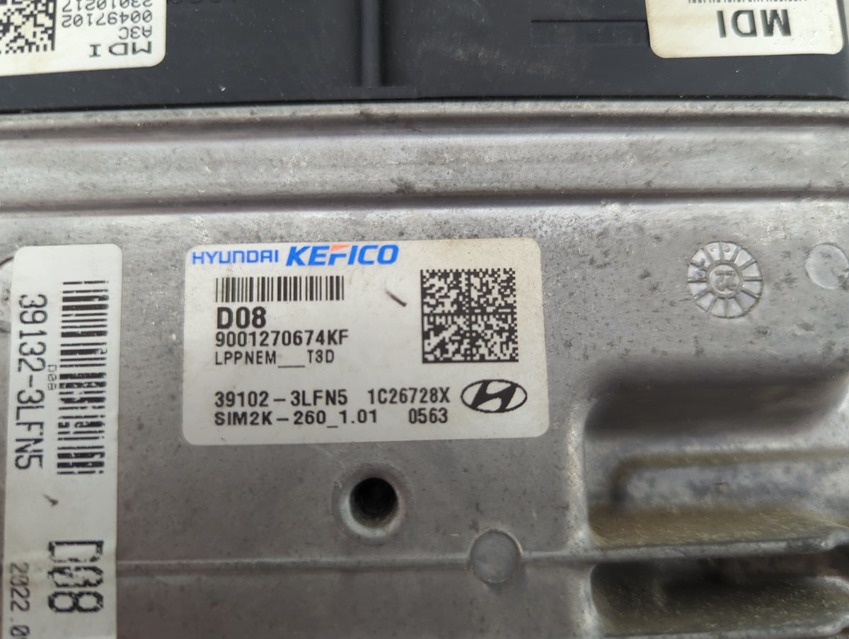 2023 Hyundai Palisade PCM Engine Control Computer ECU ECM PCU OEM P/N:39102-3LFN5 39132-3LFN5, 9001270674KF, SIM2K-260 Fits 