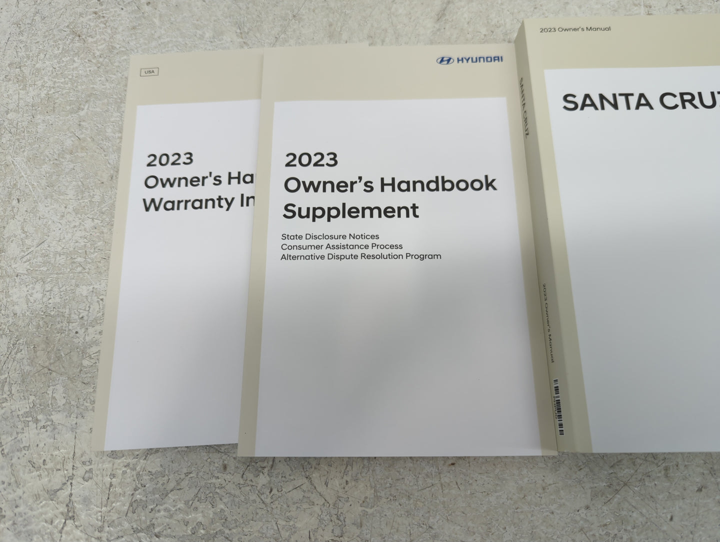 2023 Hyundai Santa Cruz Owners Manual Book Guide P/N:PHPO-EU29B OEM Used Auto Parts - Oemusedautoparts1.com
