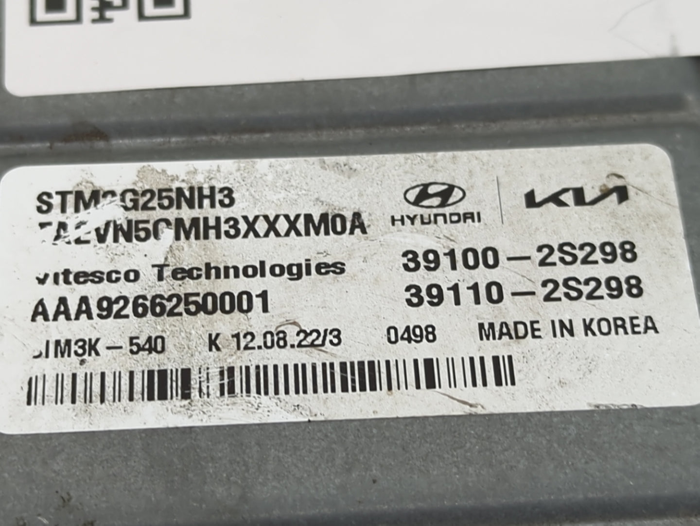 2021 Hyundai Santa Fe PCM Engine Control Computer ECU ECM PCU OEM P/N:39100-2S298 39110-2S298, STM8G25NH3, AAA9266250001 Fit