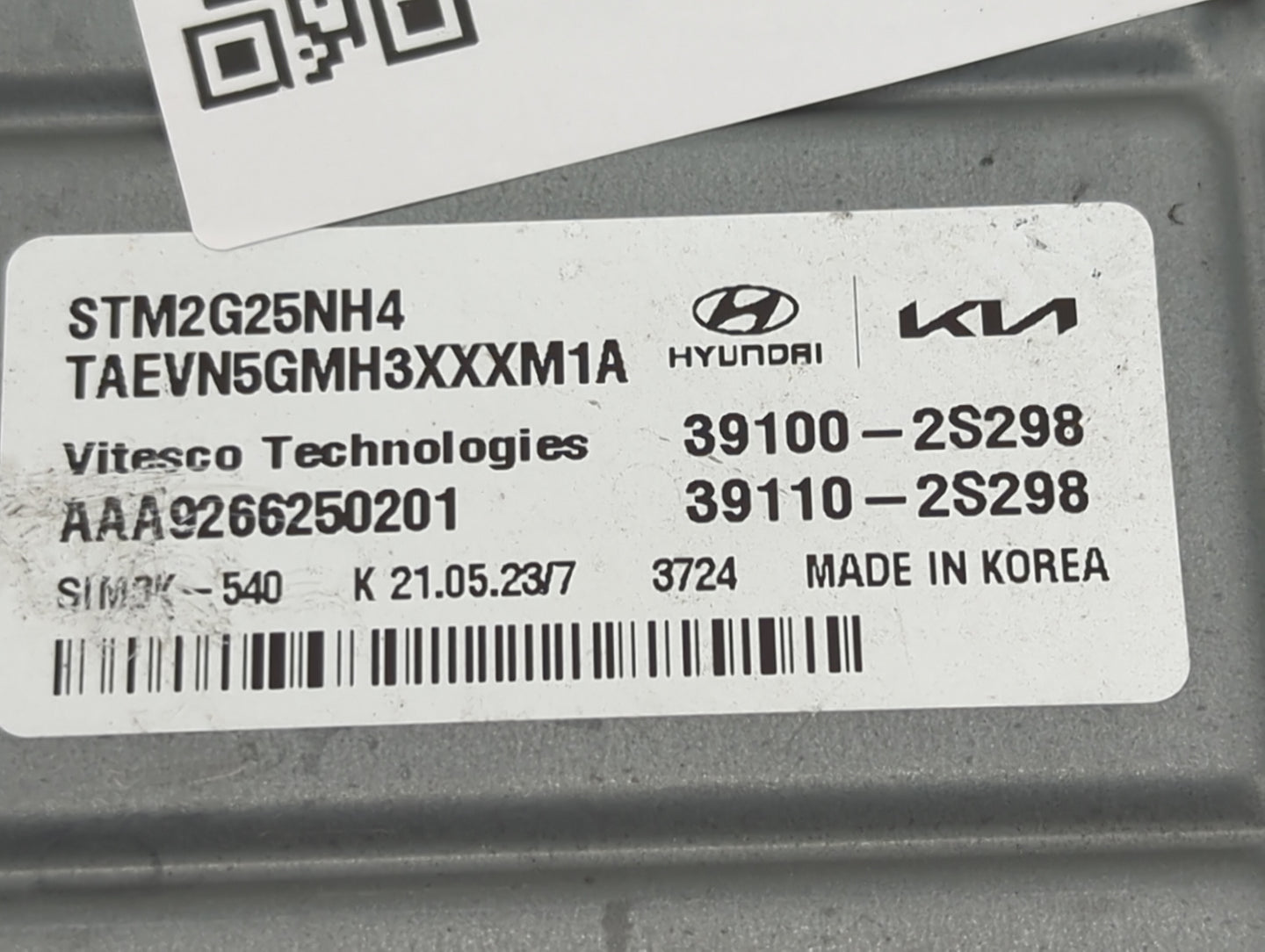 2021 Hyundai Santa Fe PCM Engine Control Computer ECU ECM PCU OEM P/N:STM2G25NH4 39100-2S298, 39110-2S298, TAEVN5GMH3XXXM1A 