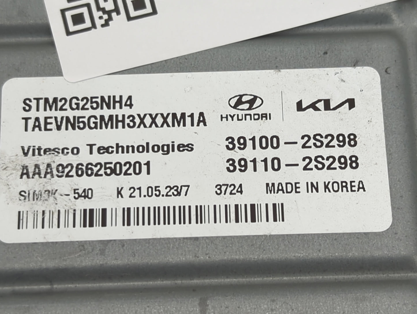 2021 Hyundai Santa Fe PCM Engine Control Computer ECU ECM PCU OEM P/N:STM2G25NH4 39100-2S298, 39110-2S298, TAEVN5GMH3XXXM1A 